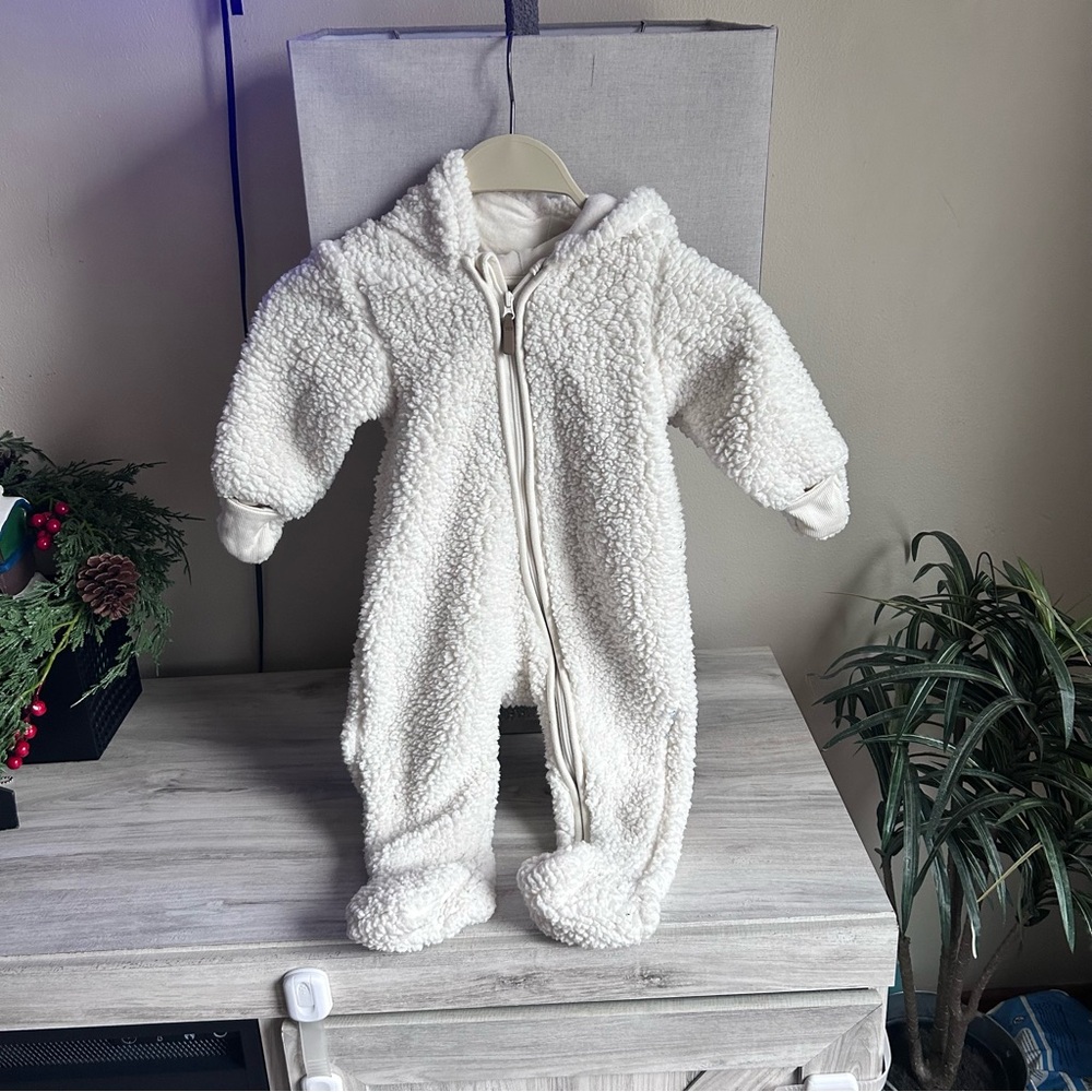 H&M Faux Shearling Jumpsuit